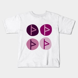 Thurisaz in Purple (Runes and Colors) Kids T-Shirt